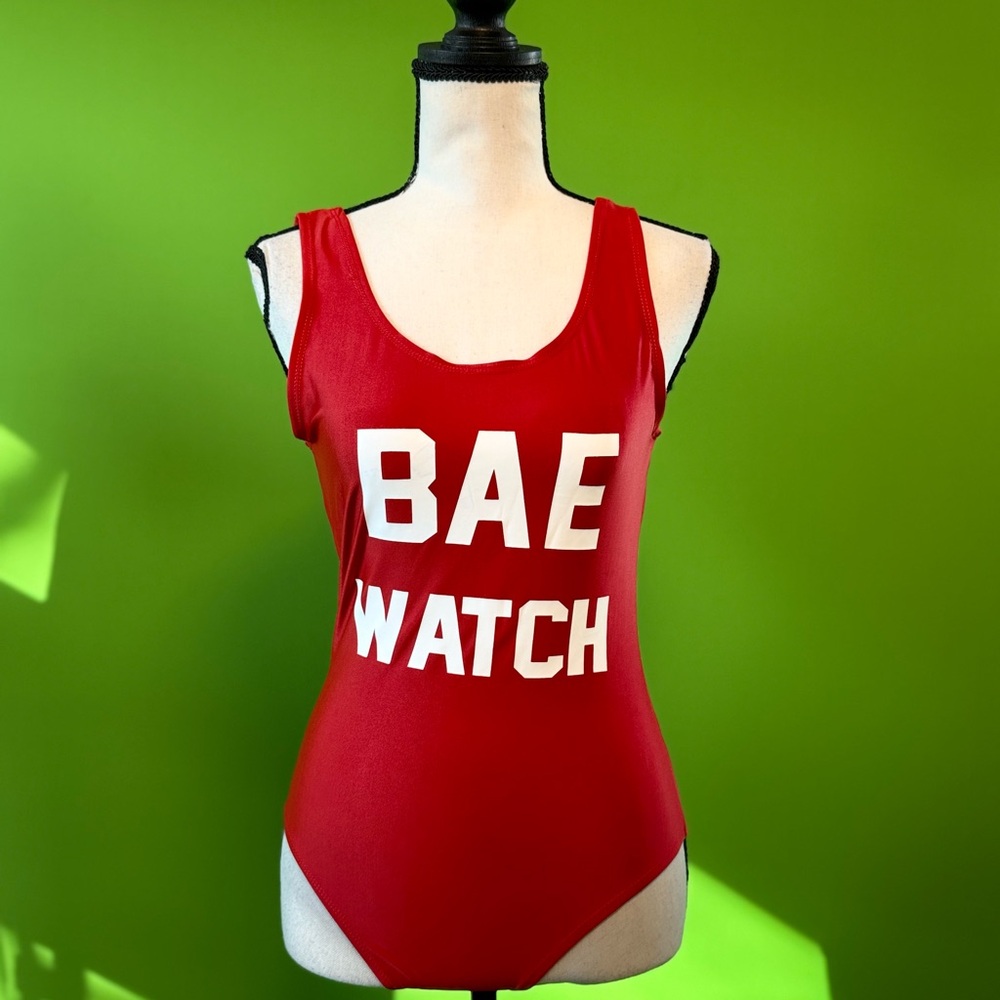 Red BAE WATCH Swimsuit